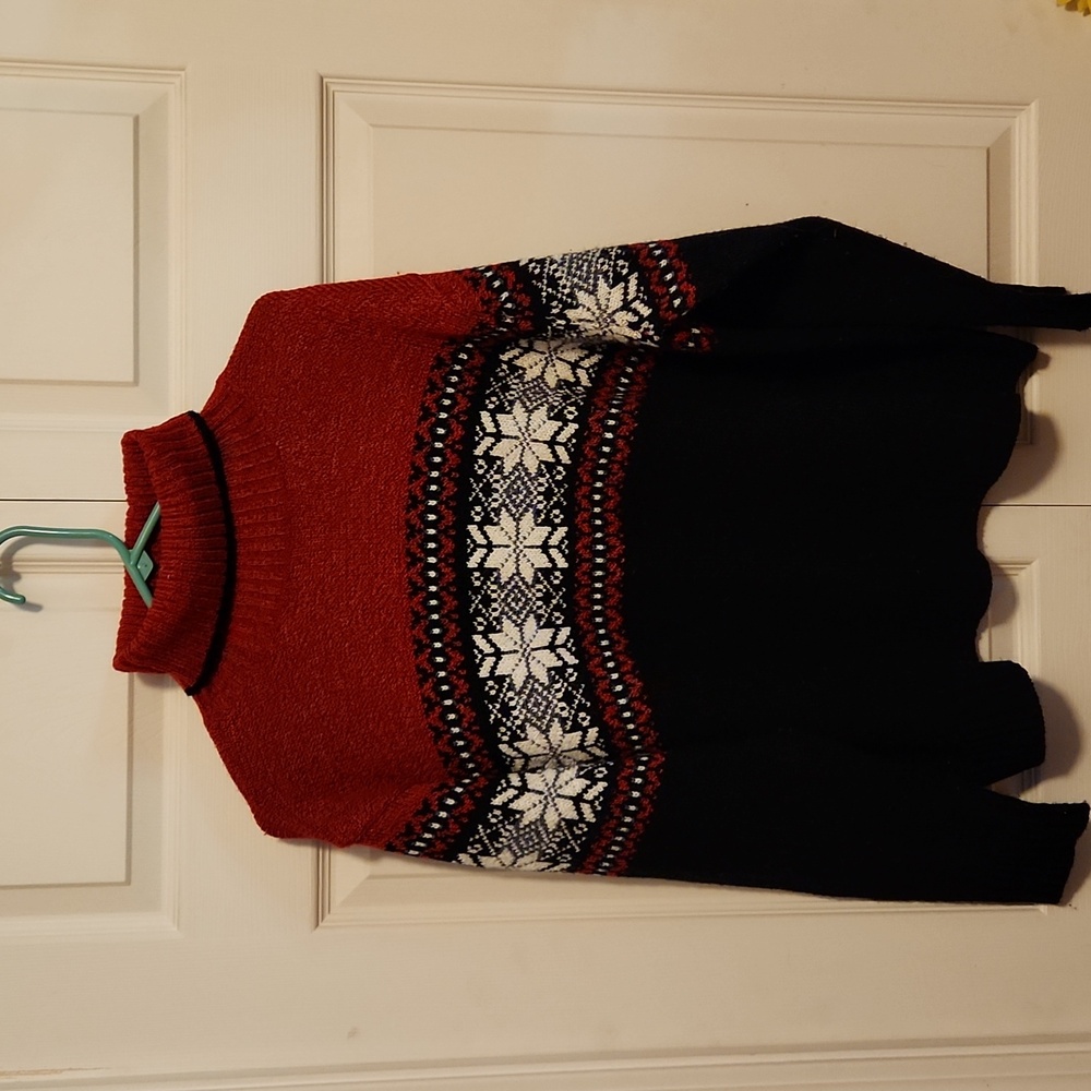 Carolyn Taylor Fair Isle Turtleneck Sweater XL